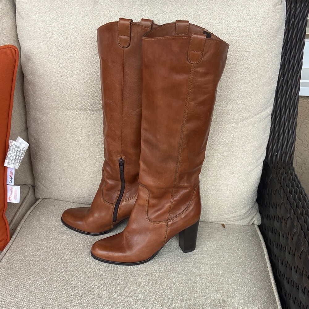 Garnet Hill Leather‎ boots. Size 8.5